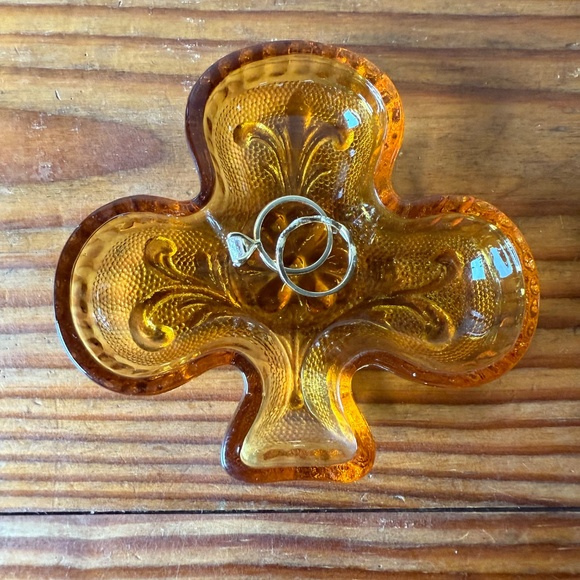 Tiara Sandwich Amber Glass Club Ashtray/Trinket Dish – Set of 4 - Picture 12 of 16